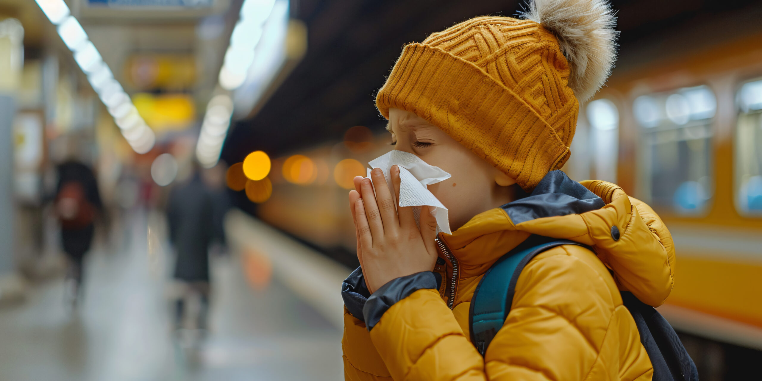 sick-kid-blowing-their-snot-into-tissue