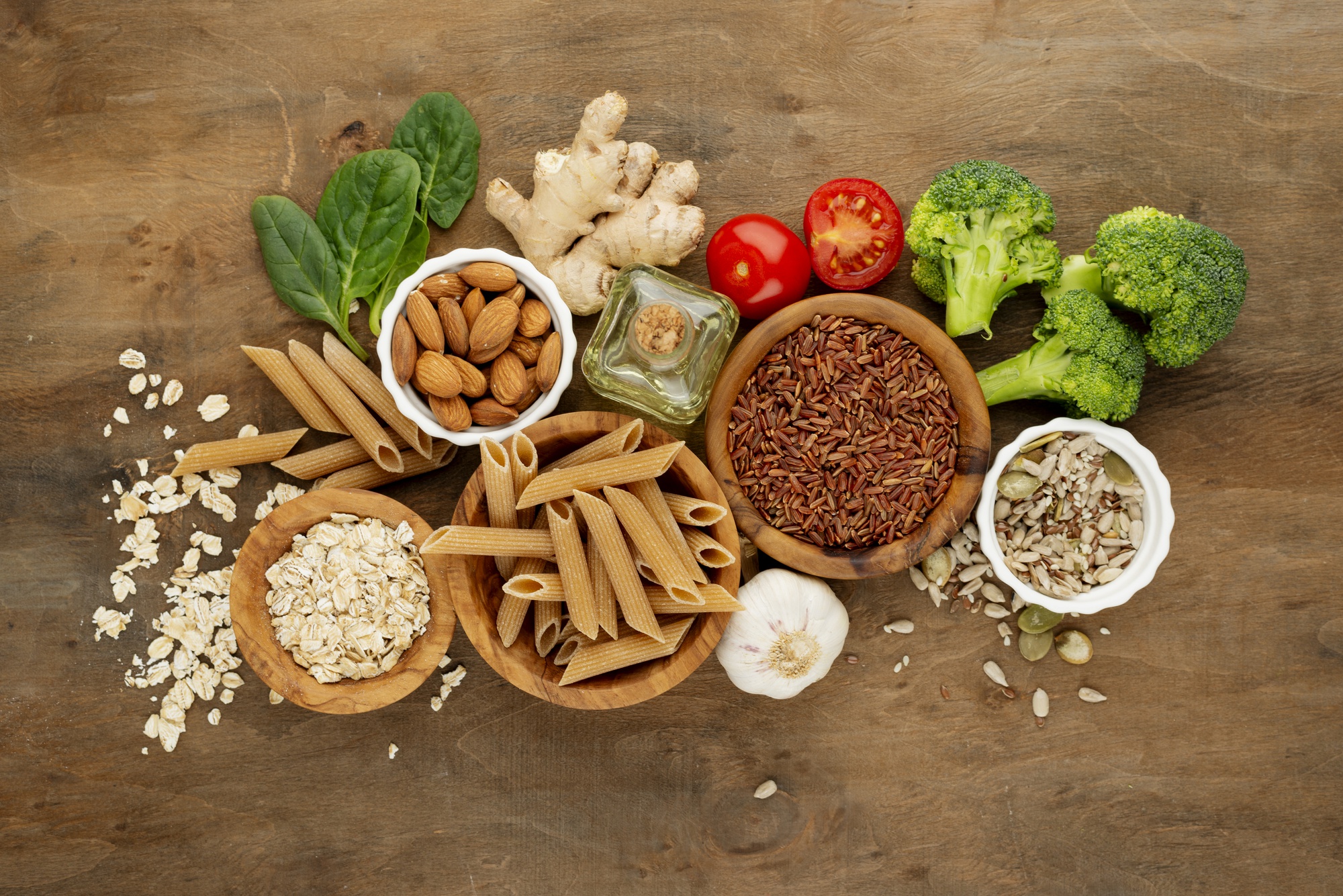 delicious-food-groups-arrangement-top-view