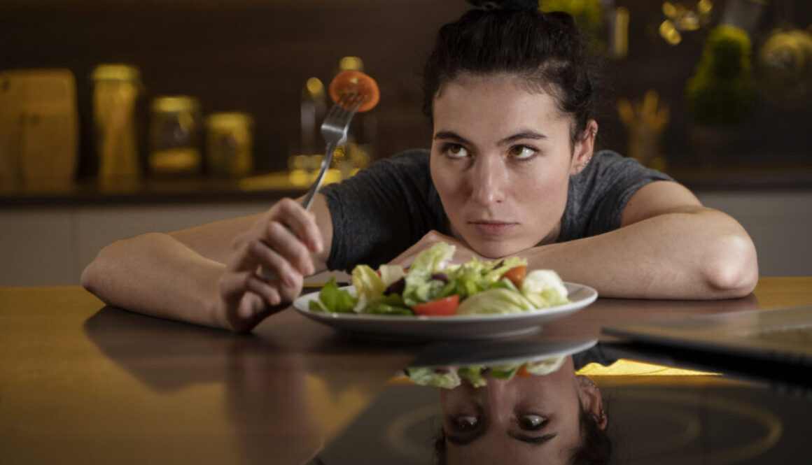 woman-trying-eat-healthy-home
