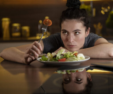 woman-trying-eat-healthy-home